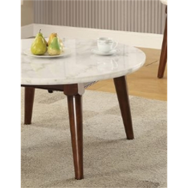 Table basse en marbre blanc Gasha