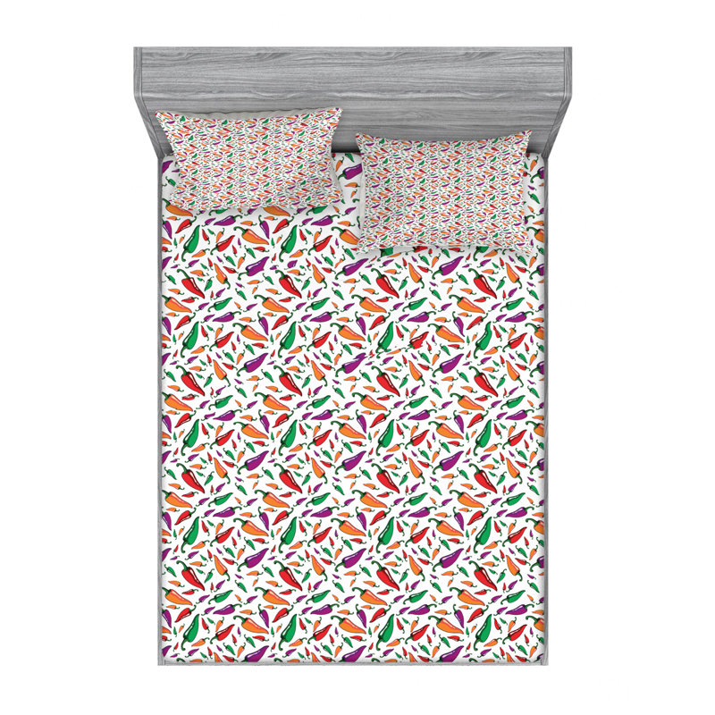 Microfiber Sheet Set, Queen Sheet Set with Fitted Sheet
