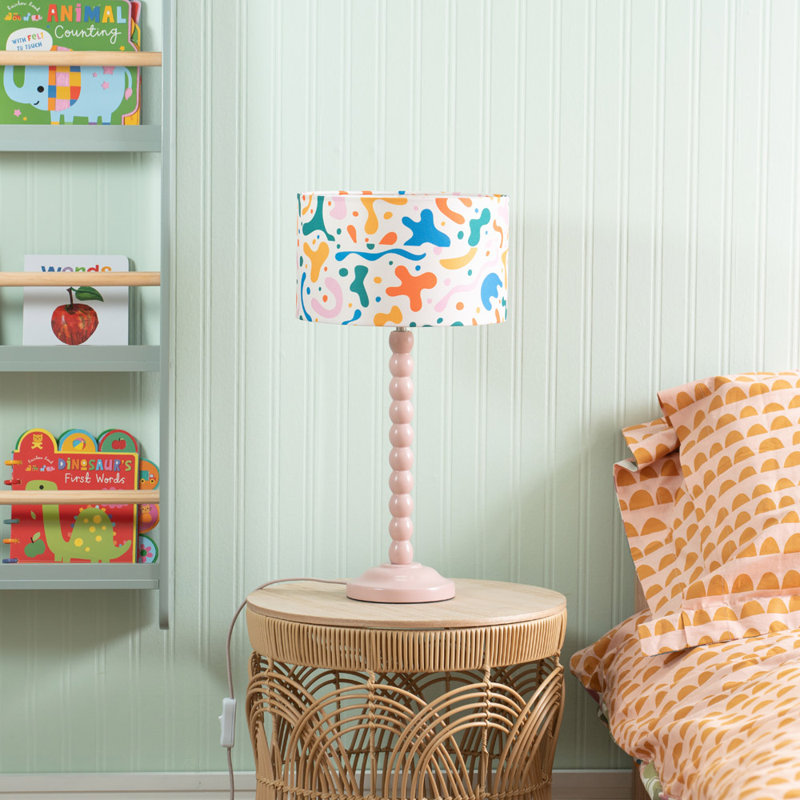Linda Table Lamp, Pink, No