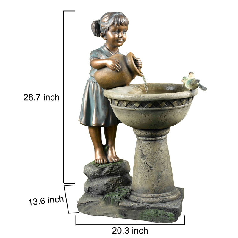 Johnelle Handcrafted Outdoor Sculptural Fountain