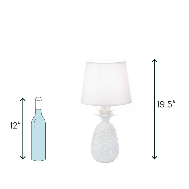 Lampe de table 19,5 "Louise, Blanc