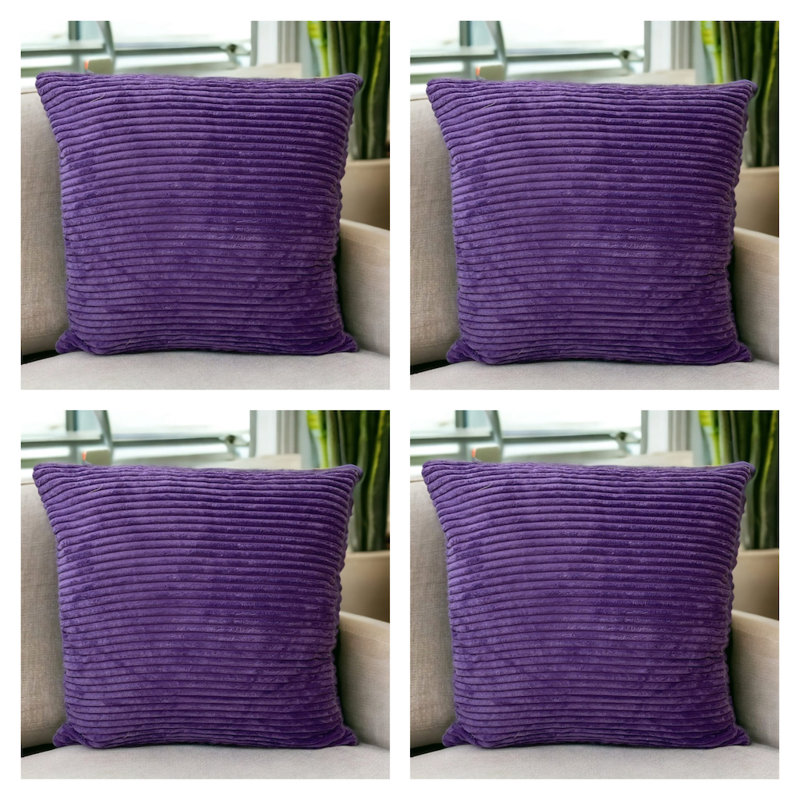 Nayely Square Throw Pillow Cover, Purple