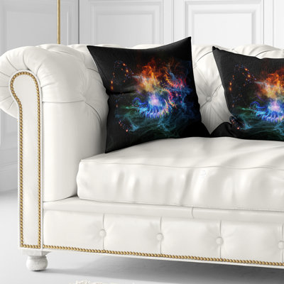 Flammes de réseau - Coussin imprimé abstrait