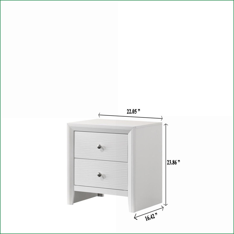 Table de chevet 2 tiroirs Modern