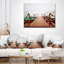 Bateaux dans un brouillard mystérieux - Coussin décoratif imprimé bateaux