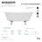 Kingston Brass Aqua Eden 67-Inch Cast Iron Oval Double Slipper Clawfoot Tub (No Faucet Drillings)-11174069
