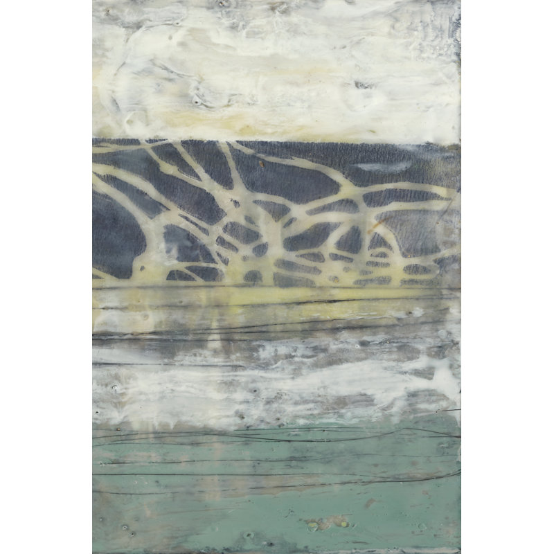 Lines And Waves II - Wrapped Canvas Painting, 46cm H x 30cm W