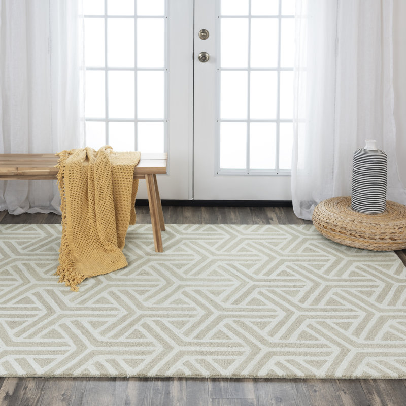 Smallwood Wool Geometric Indoor Rug, Rectangle 5' x 7'6"