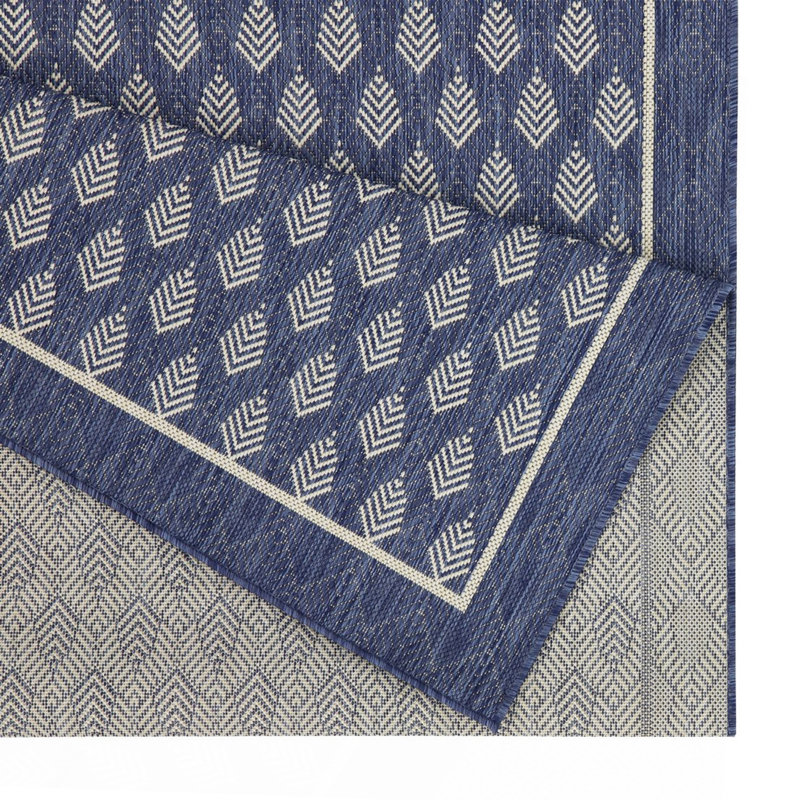 Blue Indoor/Outdoor Area Rug, Rectangle 7'10" x 10'3"