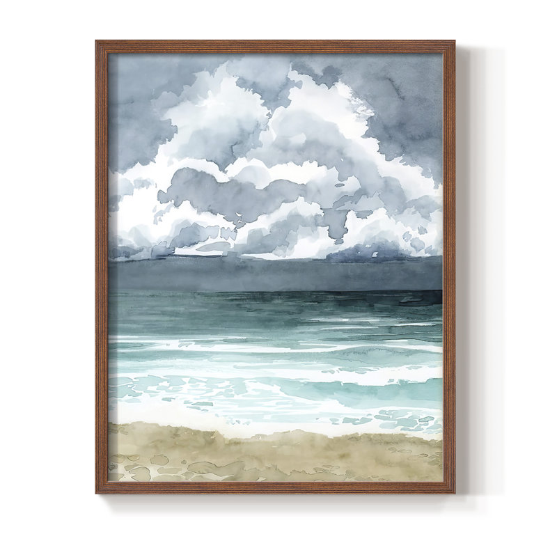 Impression encadrée South Beach Storm II - bois massif, H 10 po x l 8 po, Brun