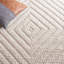 Tapis ivoire en laine / coton tissé à plat Weaverville Natura-1762581258