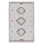 Tapis tribal argenté / noir tissé à la main intérieur / extérieur (5 pi x 8 pi)