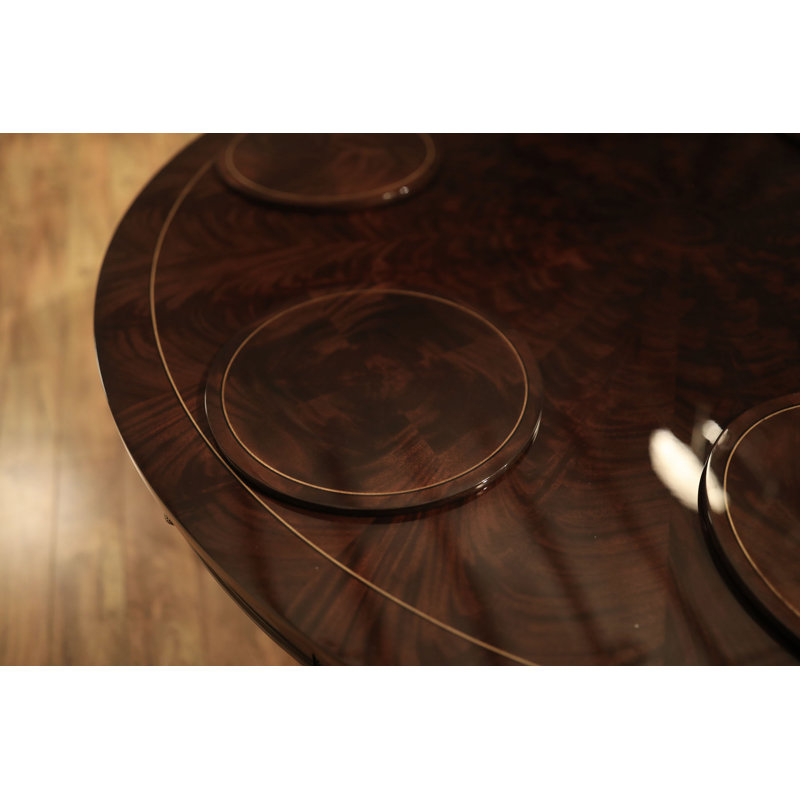 Round Mahogany Wood Dining Table