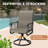 Outdoor Patio Dining Set - 53” Round Table with Umbrella Hole + 6 Swivel Chairs-412020303