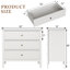 Amberrae Large 3 Drawer Dresser, Wide Chest of Drawers-1706235183
