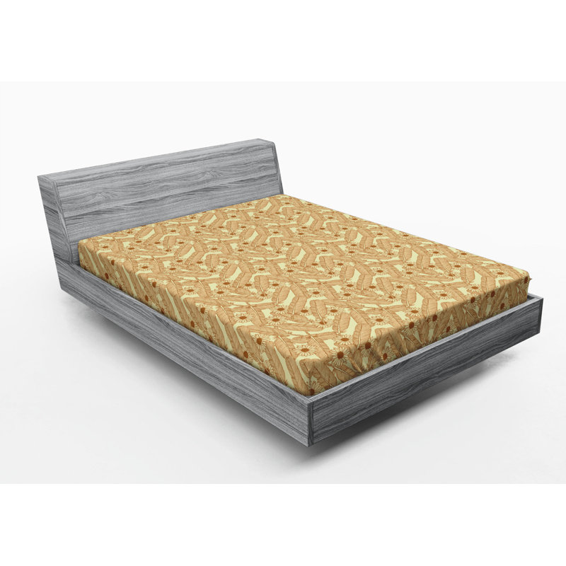 Microfiber Floral Fitted Sheet, Full Fitted Sheet