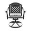Ensemble de salle à manger 7 pièces en fonte d'aluminium toutes saisons, comprenant 6 chaises pivotantes rouges et une table rectangulaire de H 28,35 po x l 34,65 po x L 58,27 po-533813541
