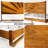 Sunset Solid Wood Bed Frame Solid Wood Bed Frame with Artistic Patterned Headboard, Mid-Century Art Deco Design-966595032-966595038