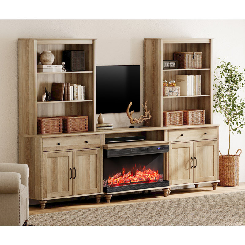 Meuble télé avec étagère pour bibliothèque de 40 pouces Farmhouse