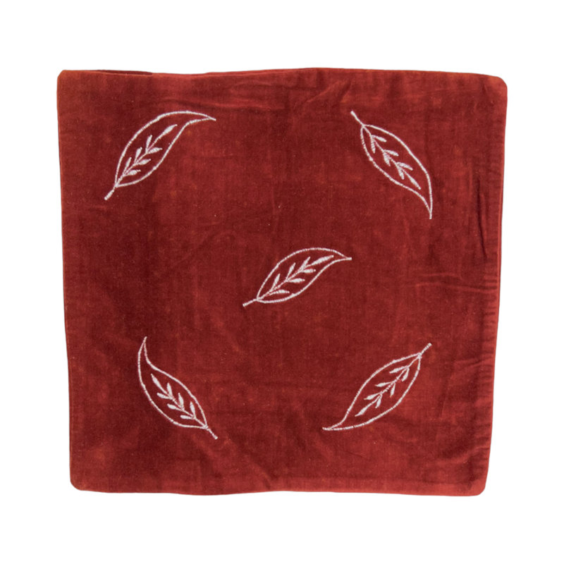 Alroy Floral Red Square Throw Cushion