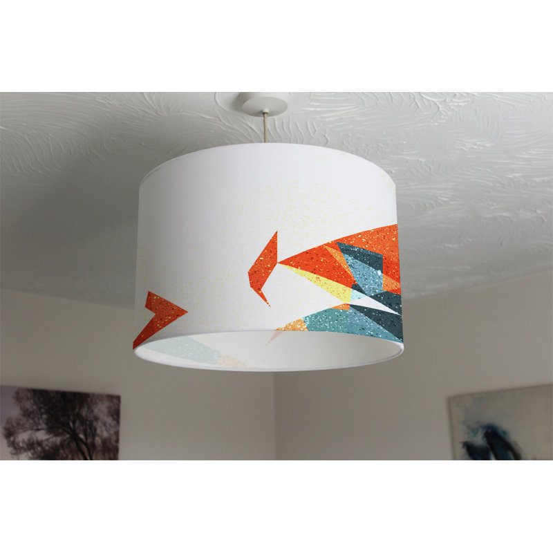 Cotton Drum Lamp Shade ( Uno ), 25cm H x 40cm W x 40cm D