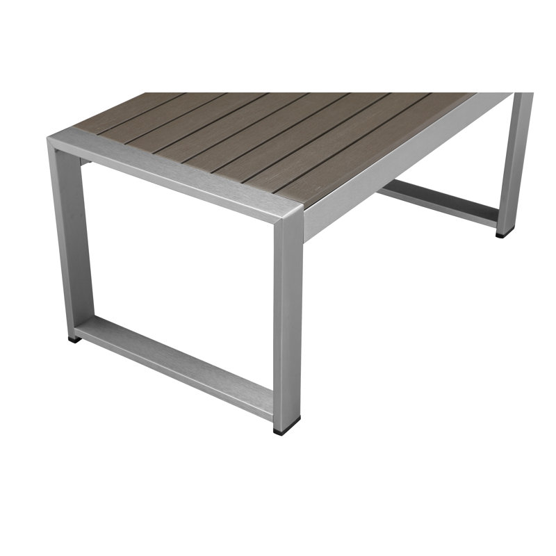 Pangea Home Chester 13-Piece Aluminum Outdoor Complete Patio Set with Cushions – Modern Full Seating & Dining Group with Quick-Dry Mesh, Polyresin Slatted Tabletop & Easy Assembly