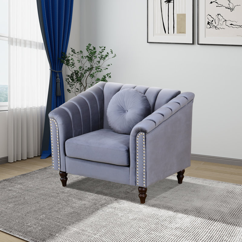Ensemble de canapé de salon en microfibre 2 pièces, Gris