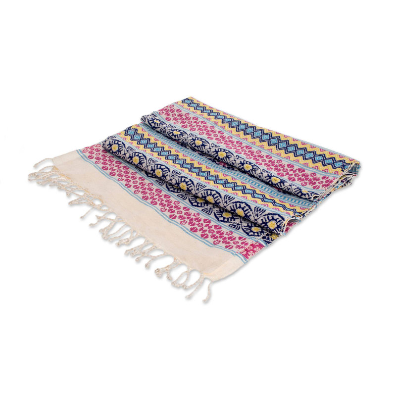 Geometric Cotton Blend Table Runner