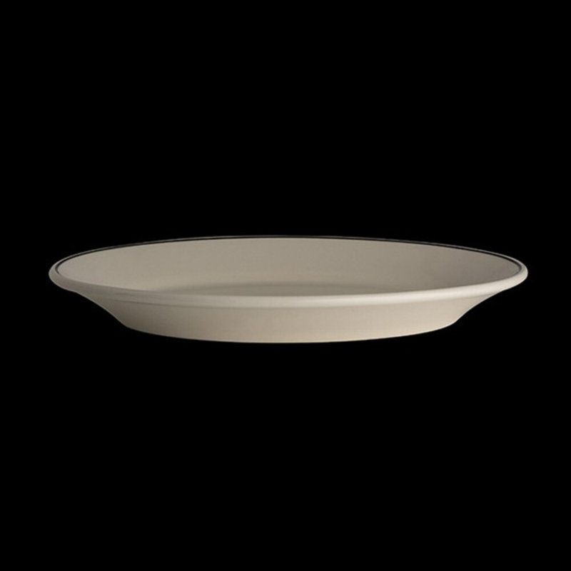 Oval Platter Rolled Edge Black Line