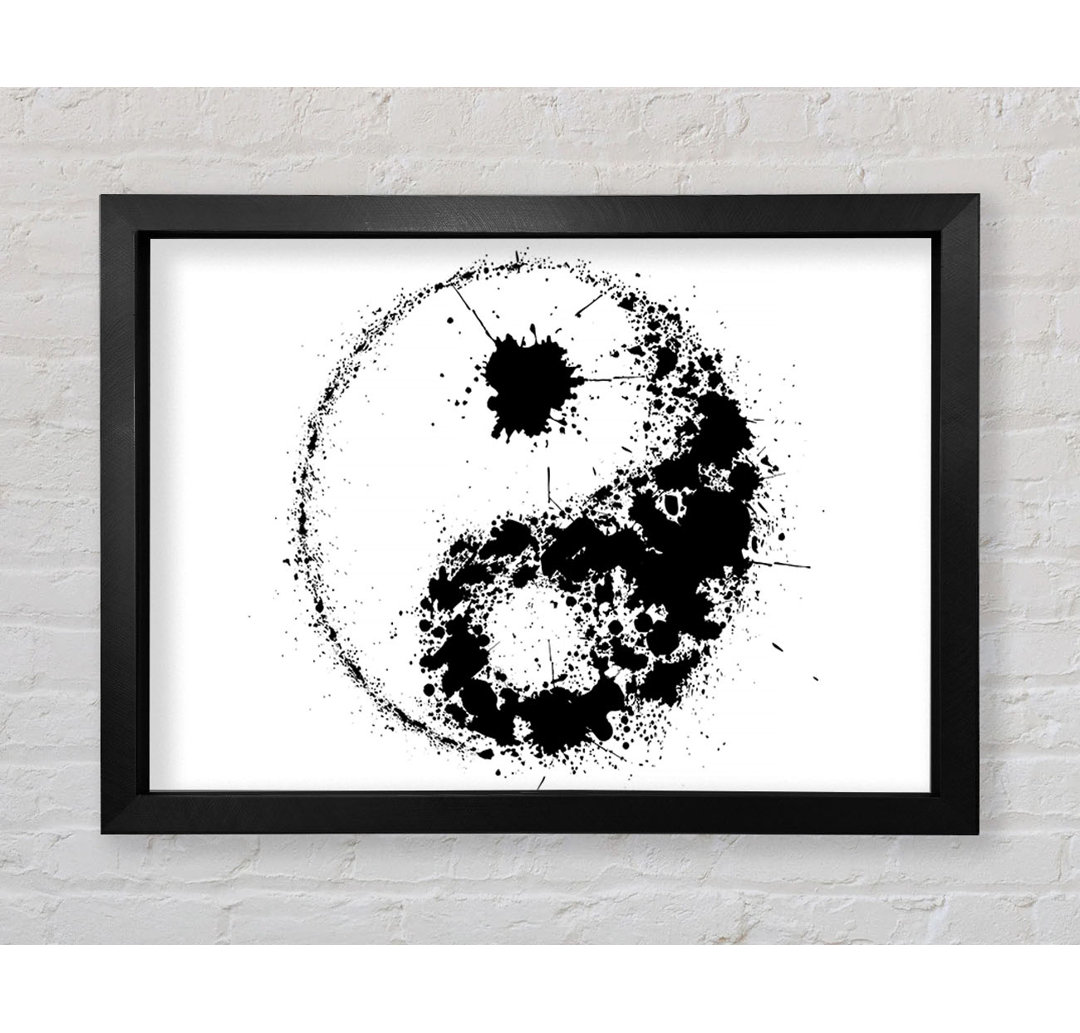 Gerahmtes Leinwandbild Yin Yang Splash