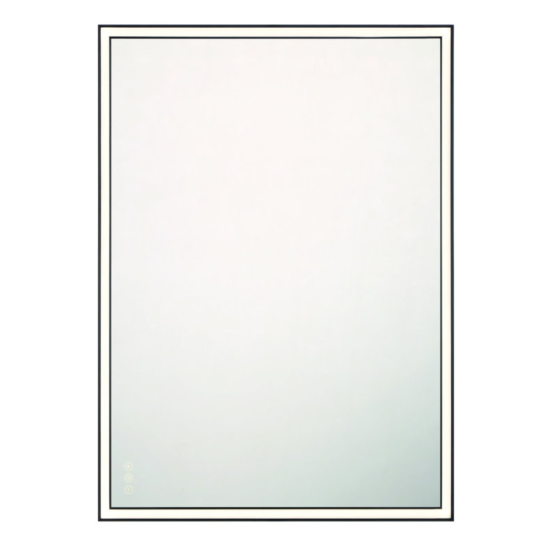 Miroir Nixon, 42 po x 30 po, Noir, Rectangle