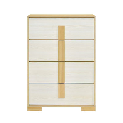 Commode de rangement contemporaine à 4 tiroirs, commode en bois pour chambre à coucher