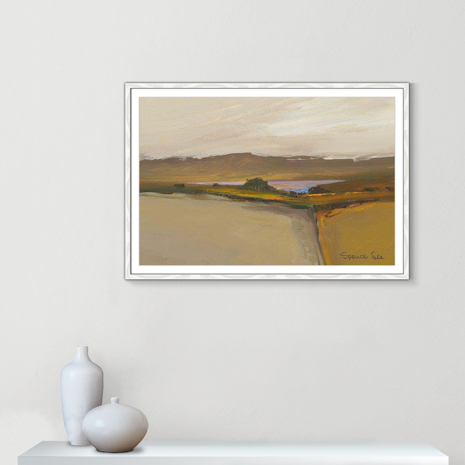 Rialta IV Print, 29.5" H x 41.5" W x 0.75" D, White Framed