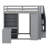 Space-Saving Loft Bed Featuring Wardrobe, Study Desk and Display Shelves-1246337279