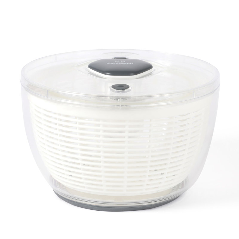 Calphalon Aero 6.3 Qt Salad Spinner, Fruit Wahser, Fruit Washing Bowl with Strainer, Vegertable Cleaner, Salad Cleaner, Lettuce Washer