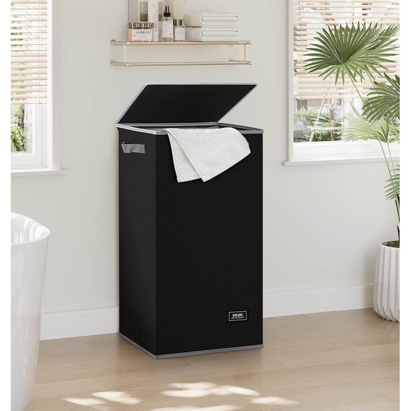 Fabric Laundry Hamper, Off-white