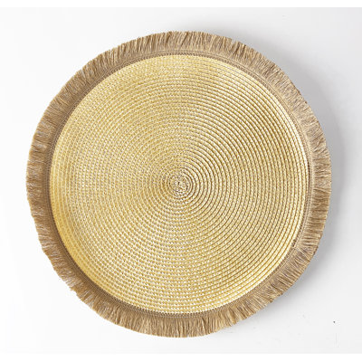 Alizee Jute Geometric Round Placemat