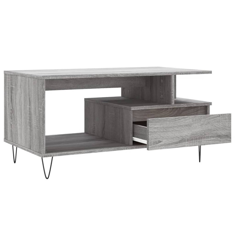 Coffee Table with Storage, Grey Sonoma