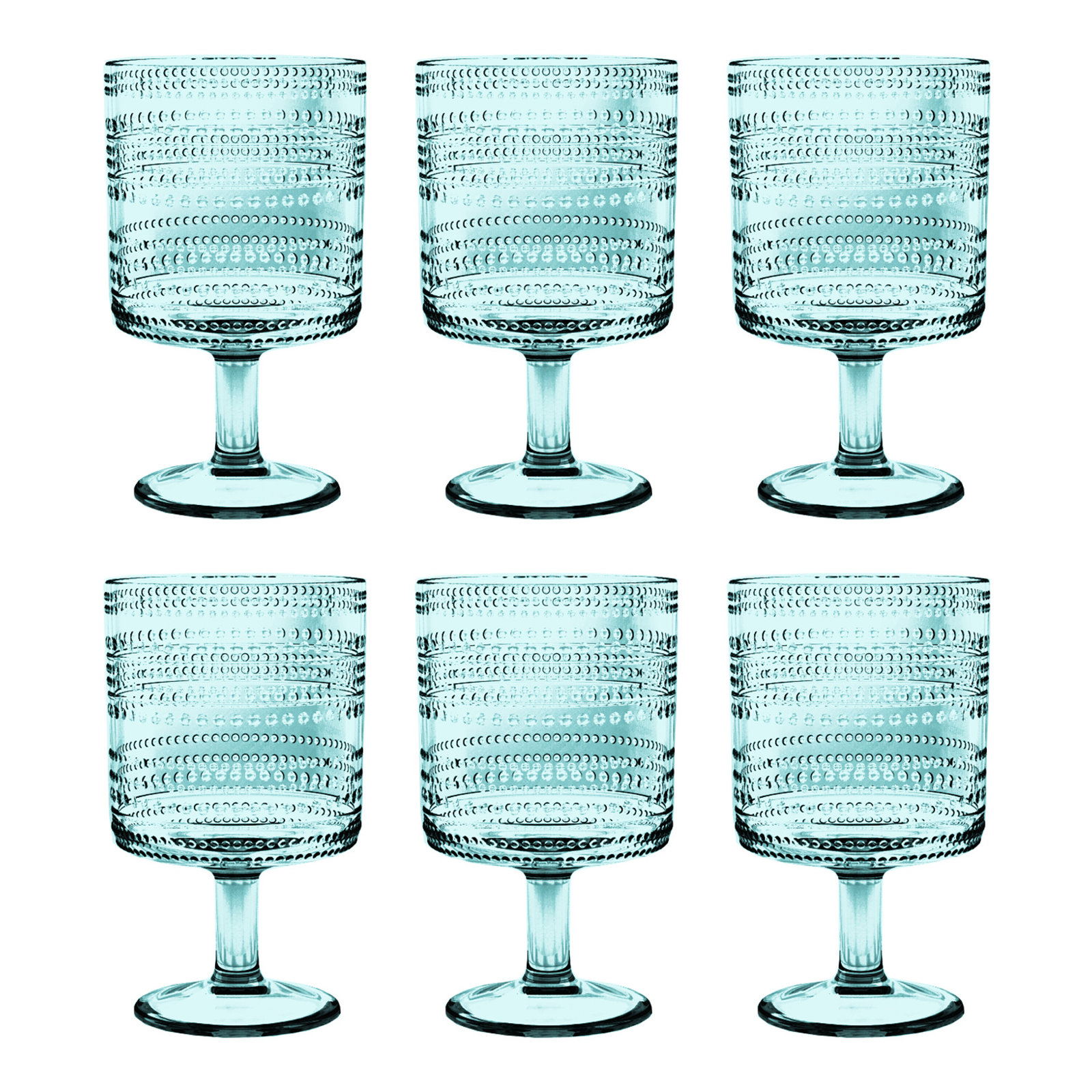 Joss & Main Humberly 6 - Piece 14.8oz. Acrylic Drinking Glass Glassware Set, Green