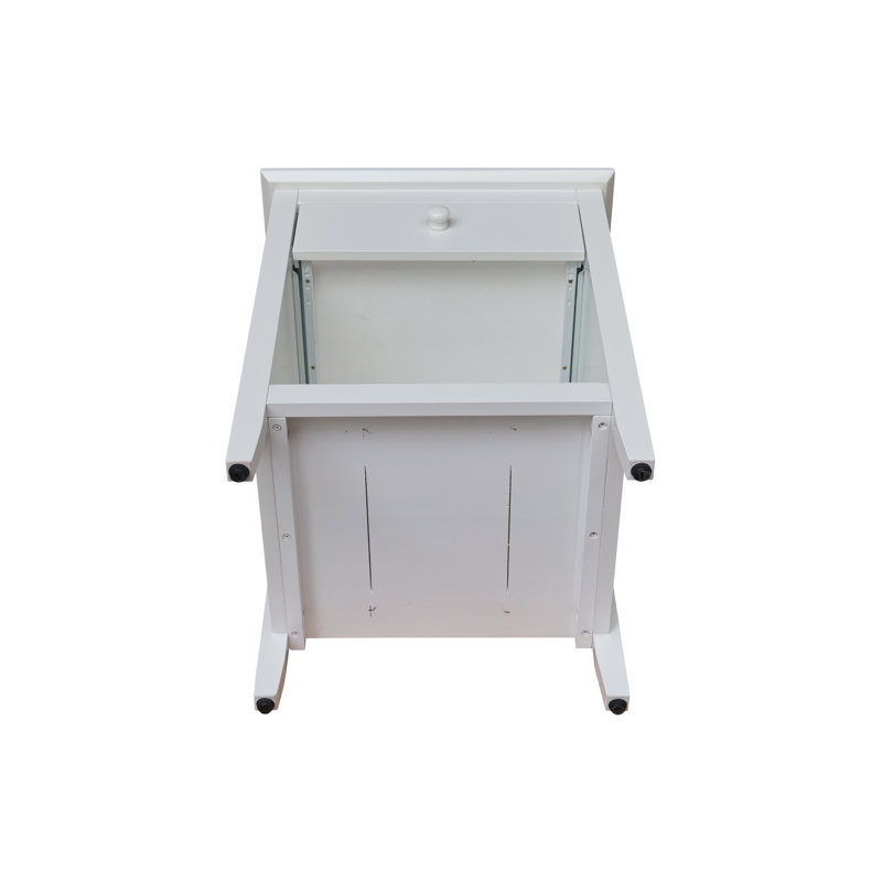 Calumet Heimann Solid Wood 1 Drawer Nightstand, White