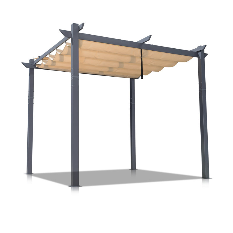 3m x 3m Aluminium Pergola, Beige