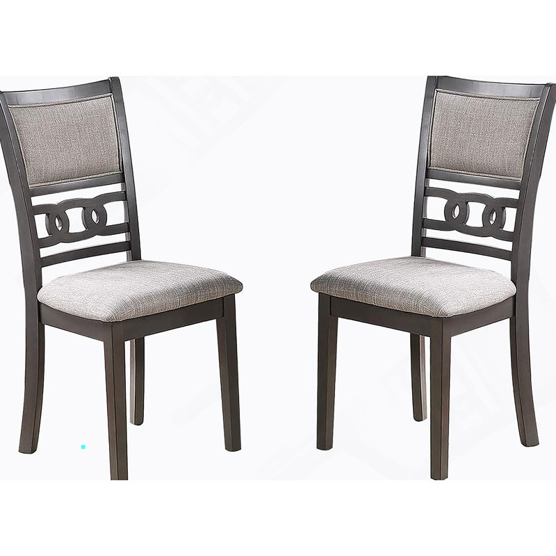 Ensemble de 2 chaises d'appoint pour salle à manger à finition grise