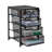 Metal Mesh Desktop File Storage Drawers Organizer - 10.25"L X 12.375"W X 16"H, Black