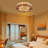 19.68" Ceiling Light with Vintage Colored Glass Shade