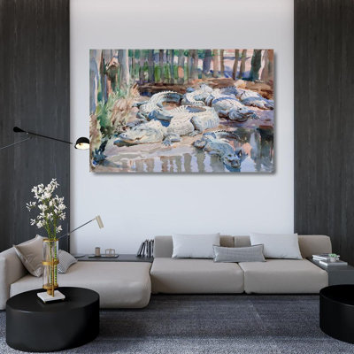 Alcott Hill® Sargent, John Singer Gallery Wrapped Canvas Art Titled: Muddy Alligators