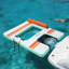 Quai flottant gonflable, plateforme de quai gonflable de 8 x 6 pi, tapis gonflable antidérapant avec sac de transport portable et échelle détachable, plate-forme flottante pour la plage