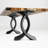 Curva 16.3"H Metal Bench Legs