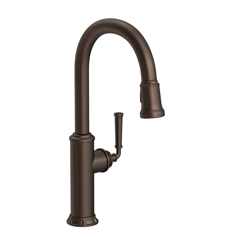 Gavin Single Handle Pull Down Kitchen Faucet, English Bronze