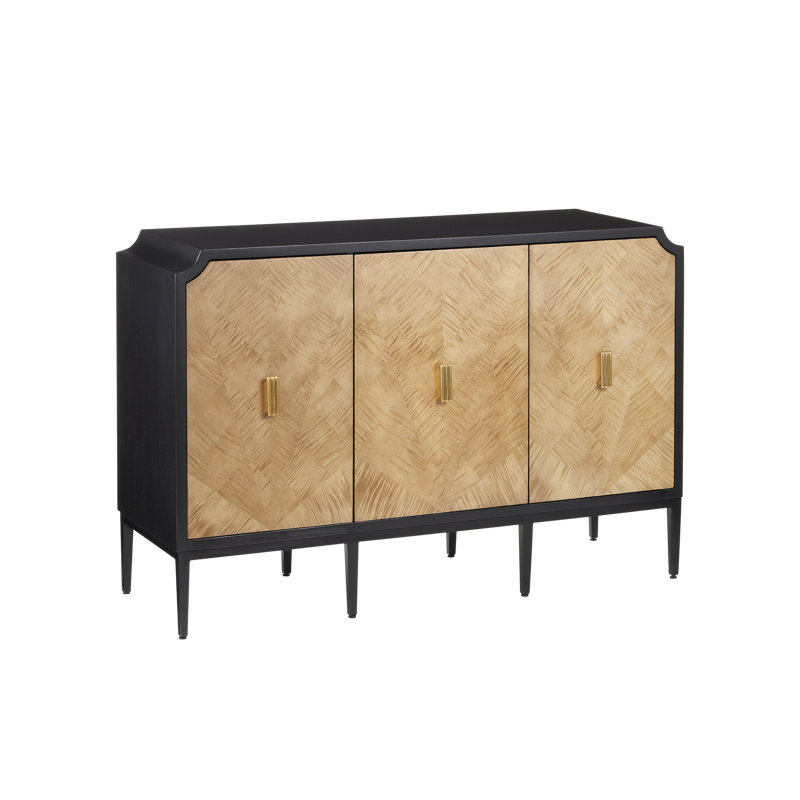 Armoire décorative en bois massif à 3 portes Kallista