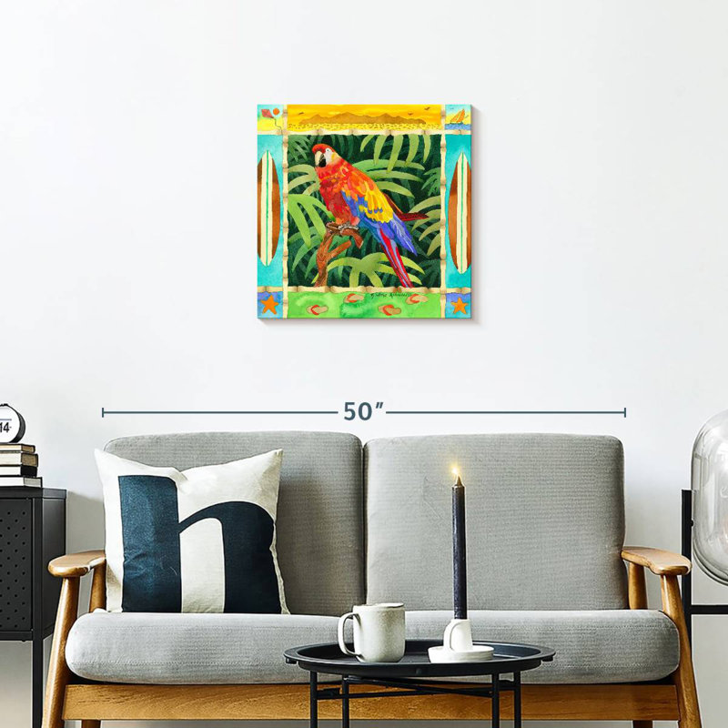 Brampt Surf Parrot, 20" H x 20" W